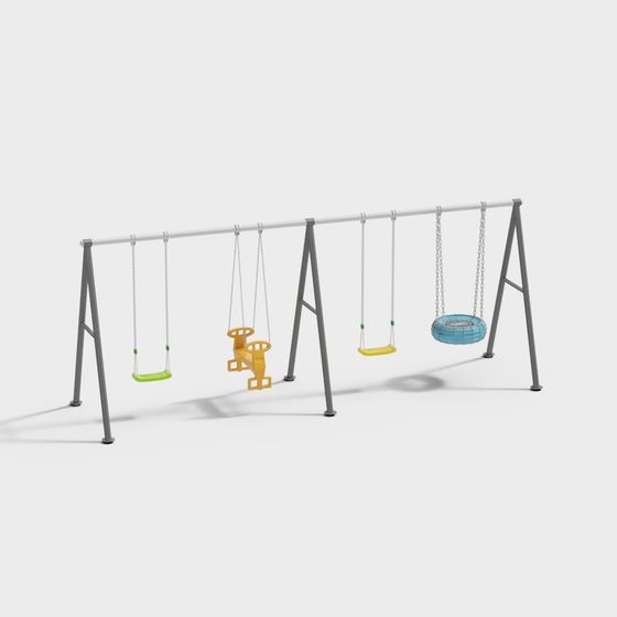 Playground Swing Set 3D Model