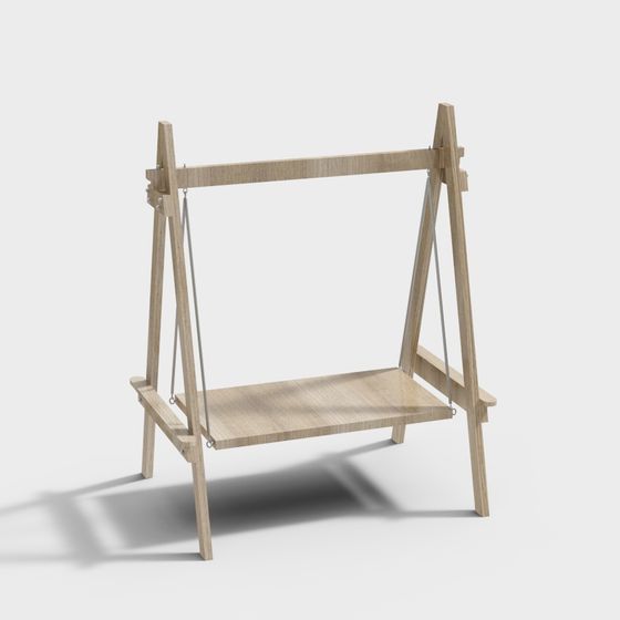 Wooden Swing Set 3D model