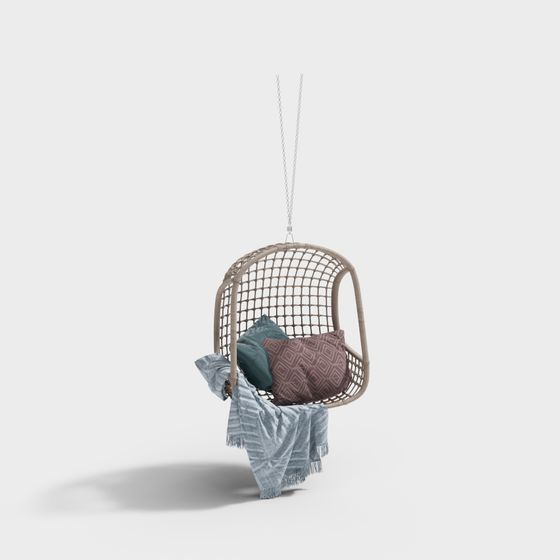 Hanging Wicker Chair 3D model