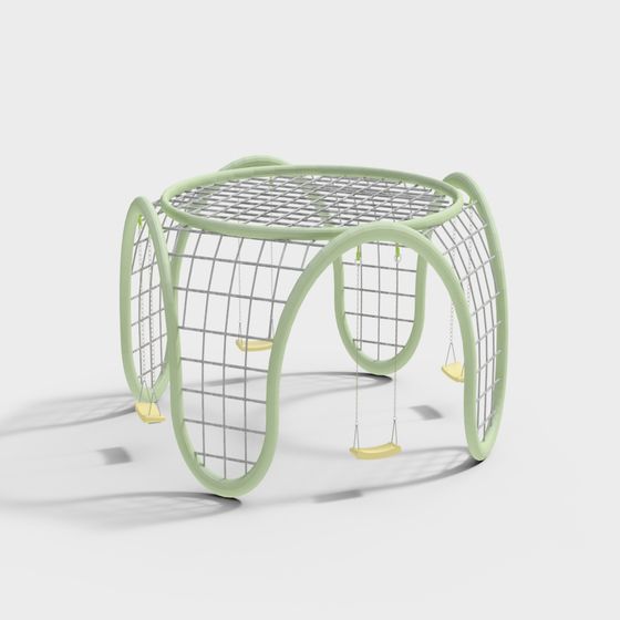 Whimsical Swing Set 3D model for Children