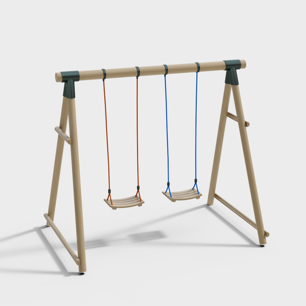 Whimsical Swing Set 3D model for Kids