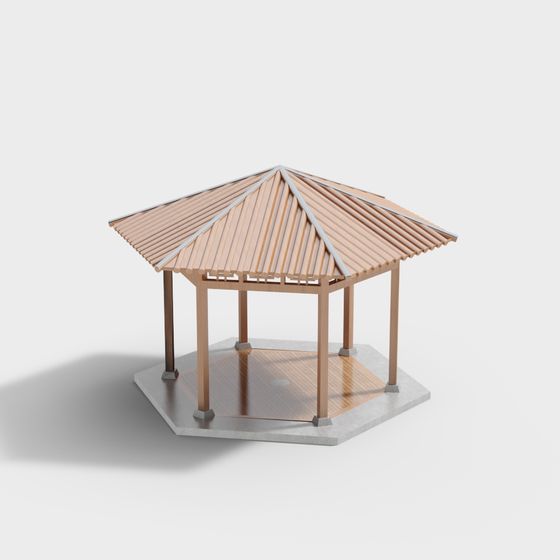 Wooden Pavilion 3D model