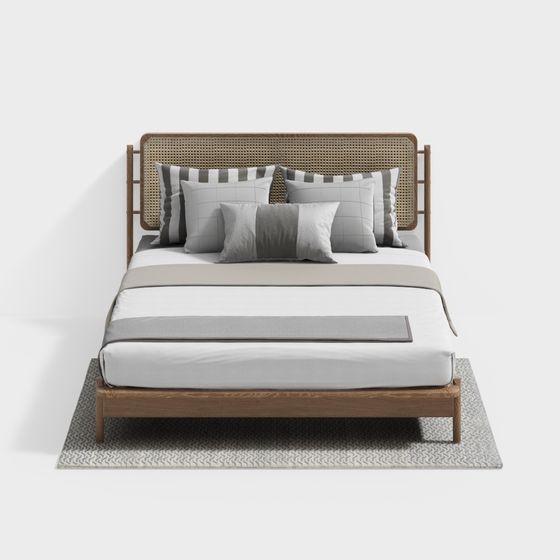 Bamboo Weave Bed 3D model