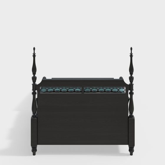 Victorian Elegance Bed Frame 3D model