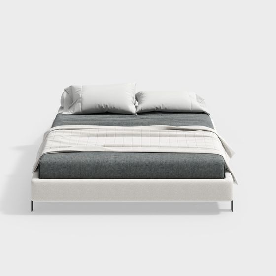 現代風のダブルベッド