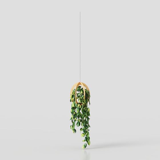 Elegant Hanging Plant 3D Model for Creative Spaces