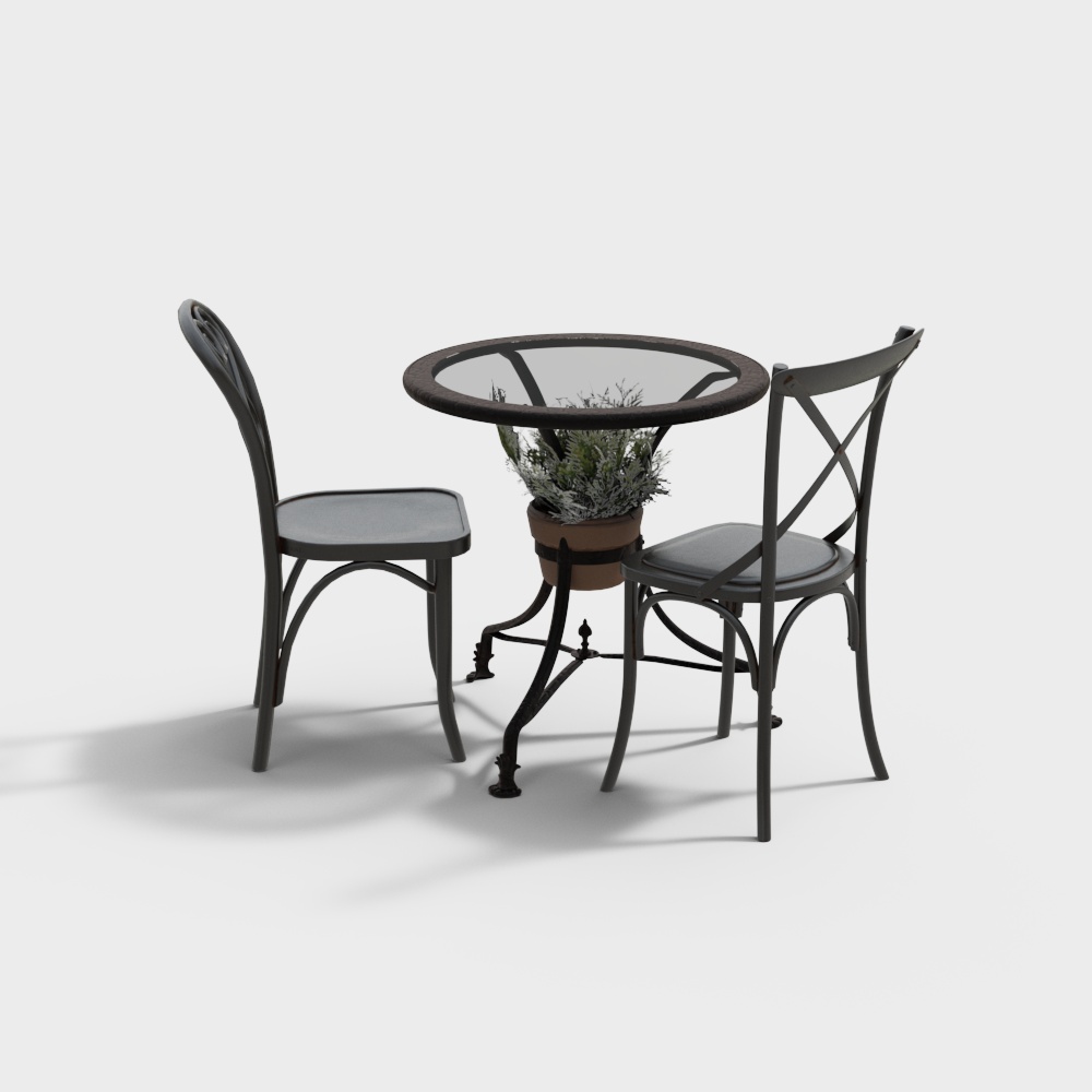 Casual table and chair set modern style