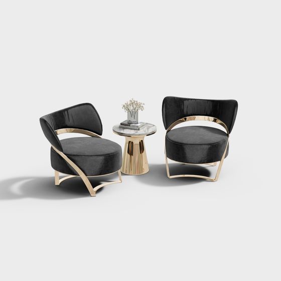 Ensemble table et chaises de style moderne décontracté