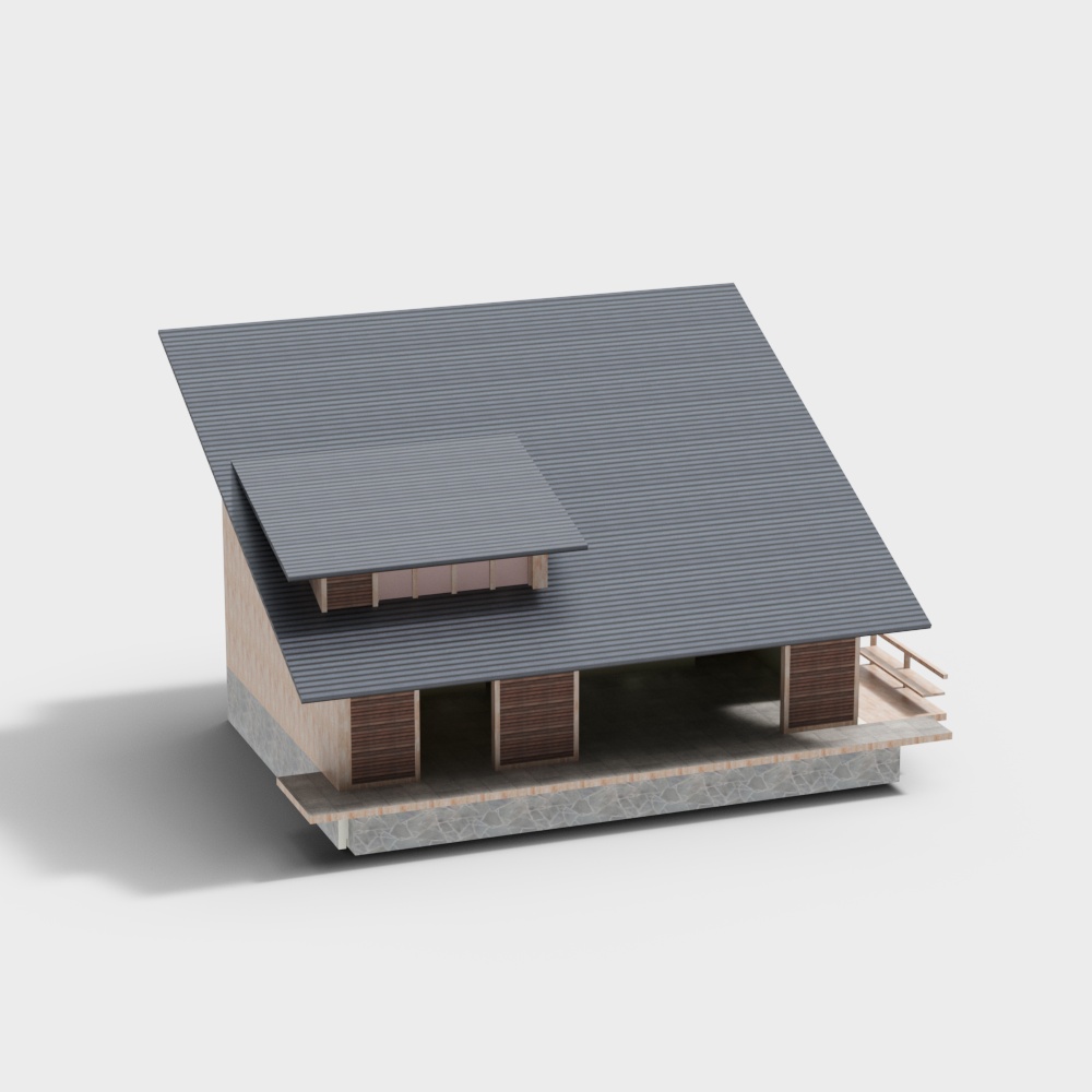 Modern Minimalist Japanese Cottage 3D model