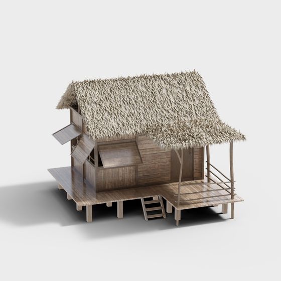 Tropical Breeze Hut 3D model