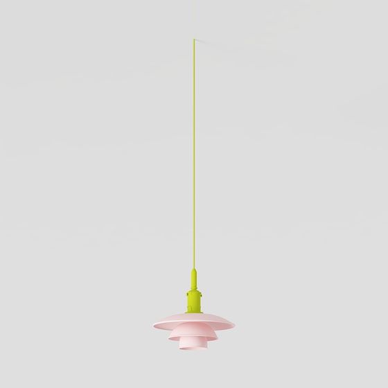 Stylish Low Poly Pendant Light 3D model