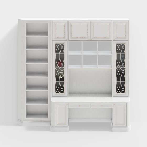 Elegant Library Showcase 3D model for Modern Spaces