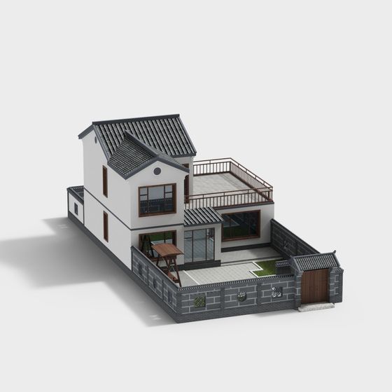 Elegant Oriental-Inspired 3D Model for Modern Design