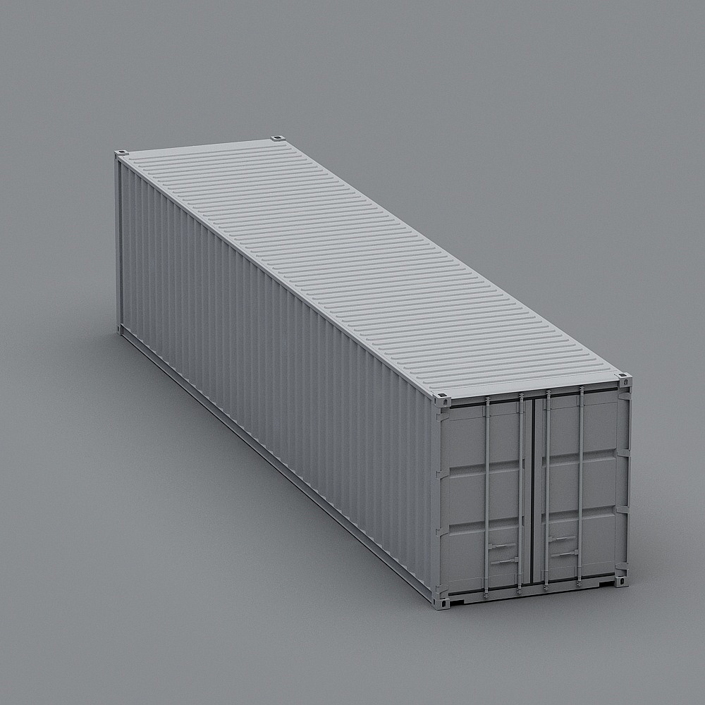 Low Polygon Industrial Container 3D model