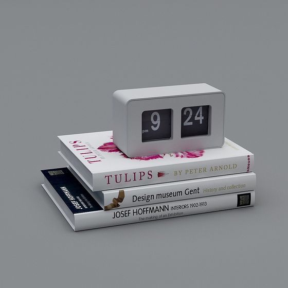 Stylish Flip Clock 3D model for Modern Interiors