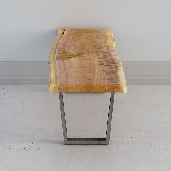 Elegant Live Edge Table 3D model for Diverse Projects