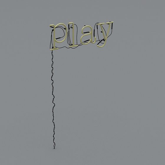 Play Neon Sign 3D Model