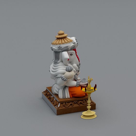 Ganesha Statue 3D model for Creative Projects