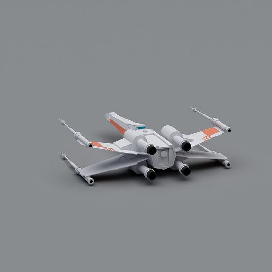 X-Wing Fighter Low Poly 3D model