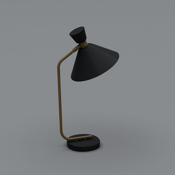 Elegant Low-Poly Table Lamp 3D Model for Modern Spaces