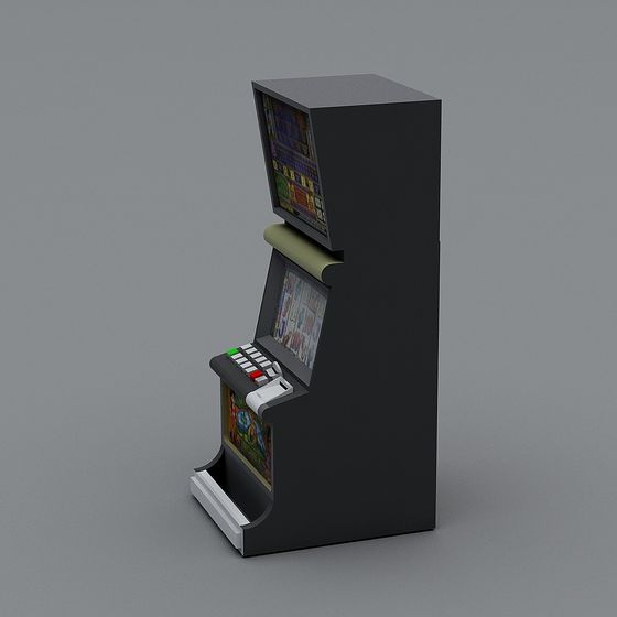 Vibrant Slot Machine 3D model for Creative Projects