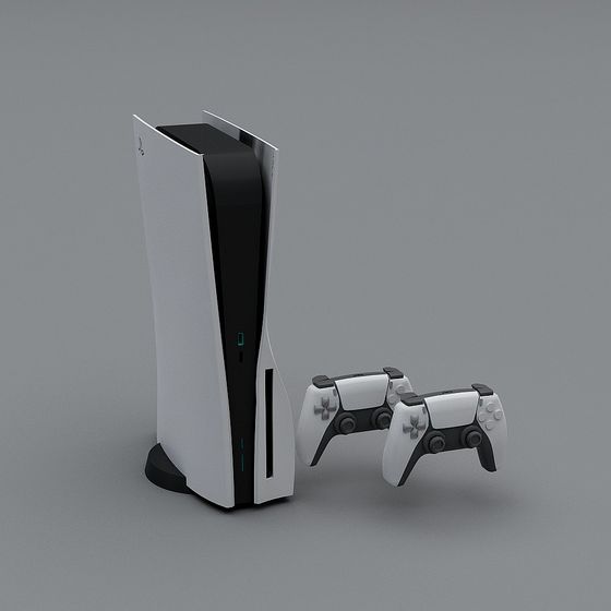 Stylish Low Poly Gaming Console 3D model
