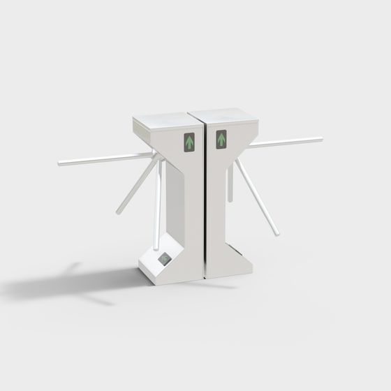 Smart Turnstile 3D model for Modern Spaces