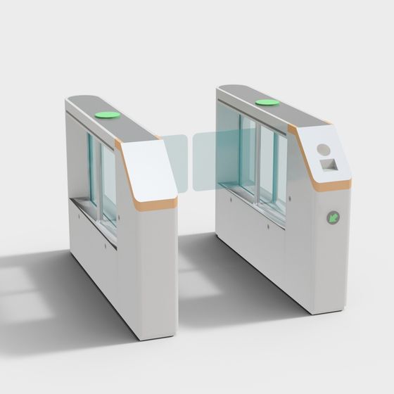 Smart Turnstile 3D Model for Urban Spaces