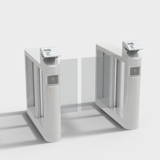 Smart Rotating Door 3D model for Modern Design