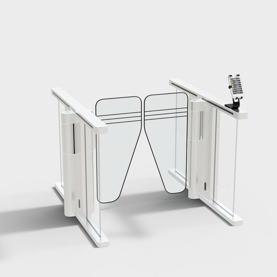 Futuristic Smart Rotating Door 3D model