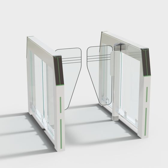 Stylish Low-Polygon Rotating Door 3D model for Innovative Designs