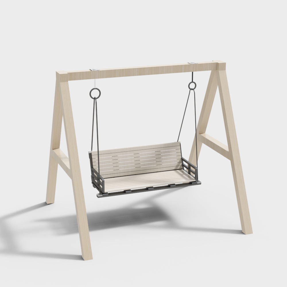 Wooden Swing 3D model