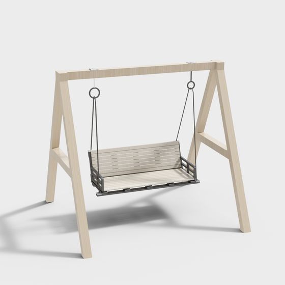 Wooden Swing 3D model