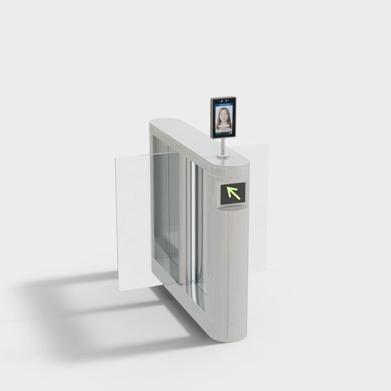 Futuristic Smart Turnstile 3D model
