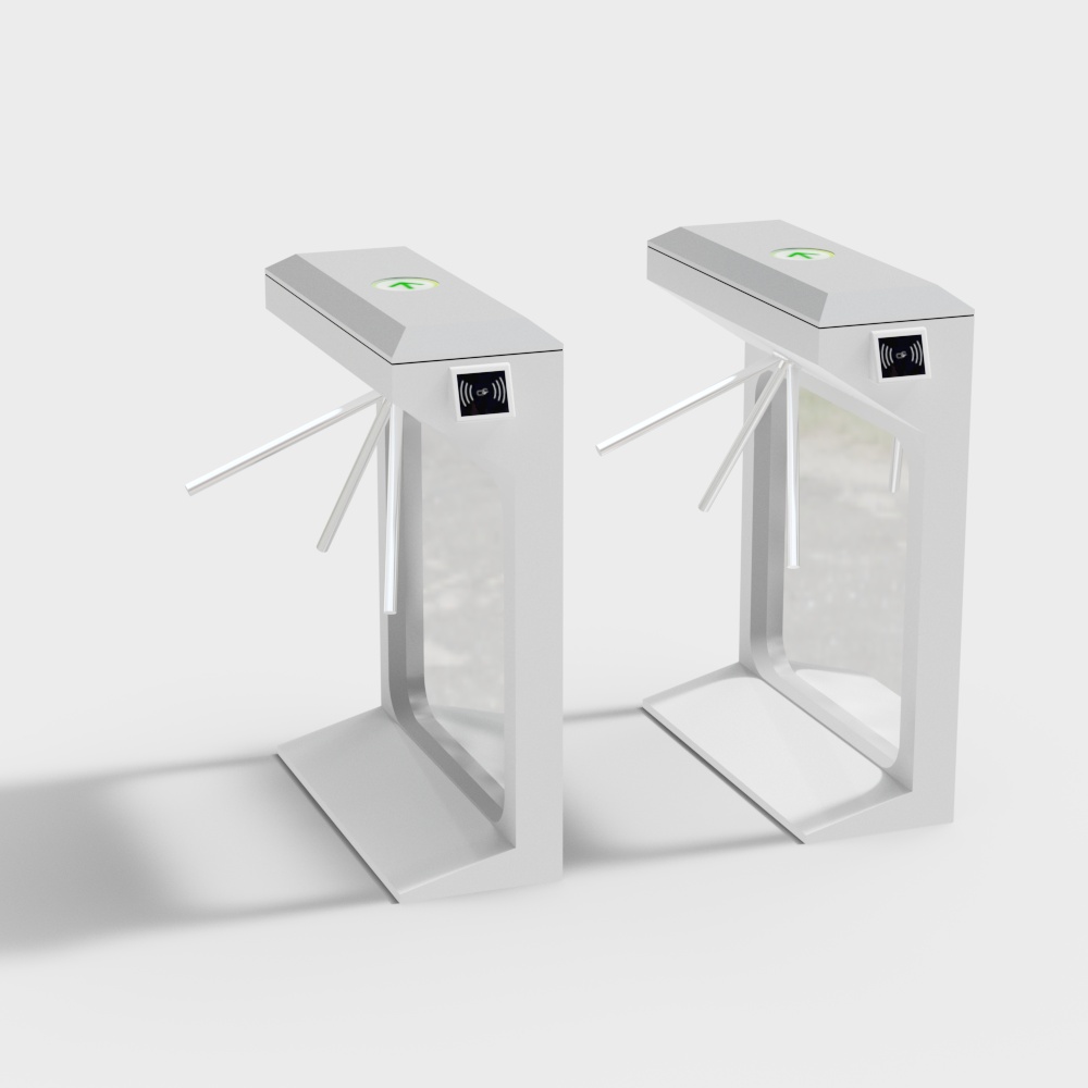 Supermarket security check modern gate