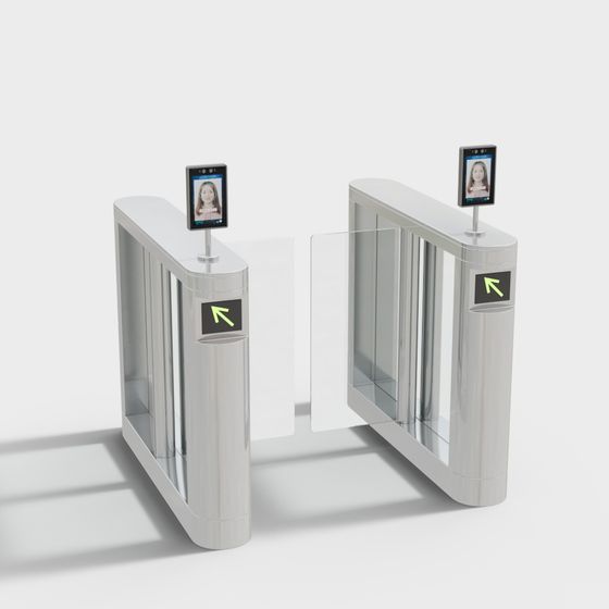 Futuristic Smart Turnstile 3D model