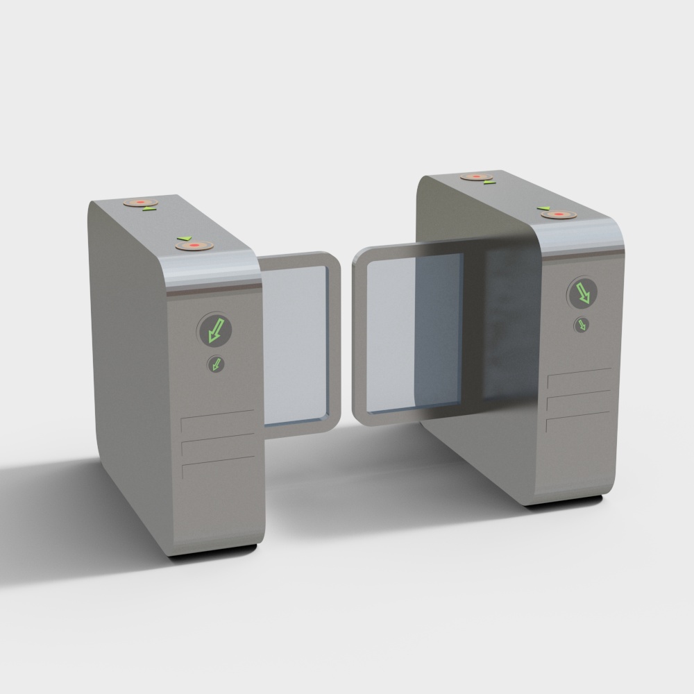 Modern turnstile in gymnasium