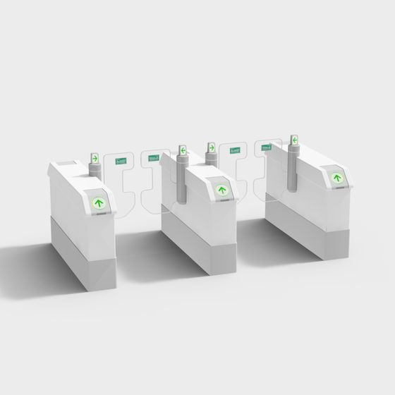 Modern Low-Polygon Turnstile 3D model