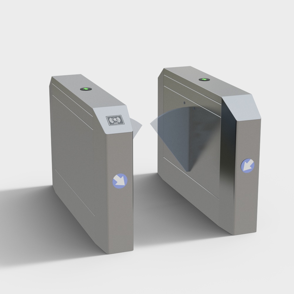 Modern sidewalk turnstile