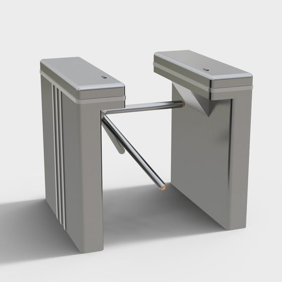 Modern Low-Poly Rotating Door 3D model