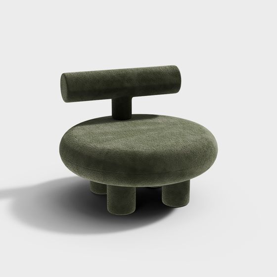 Contemporary Round Seat 3D model for Creative Spaces