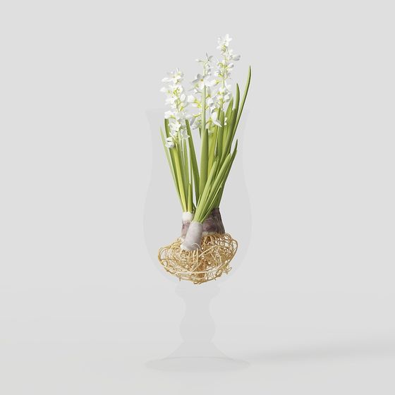Pure White Bouquet 3D model