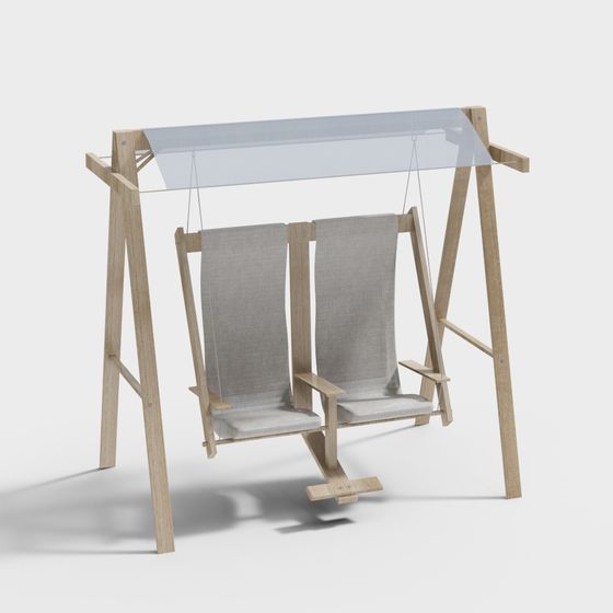 Elegant Double Swing 3D model for Comfortable Interiors