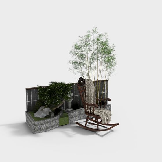 Low Poly Artistic 3D Model for Tranquil Spaces