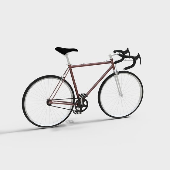 Vintage Bicycle 3D Model with Low Polygon Design