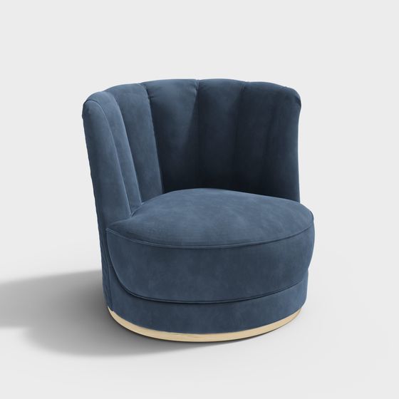 Elegant Velvet Armchair 3D model