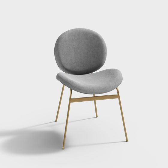 Stylish Round Chair 3D model for Modern Spaces