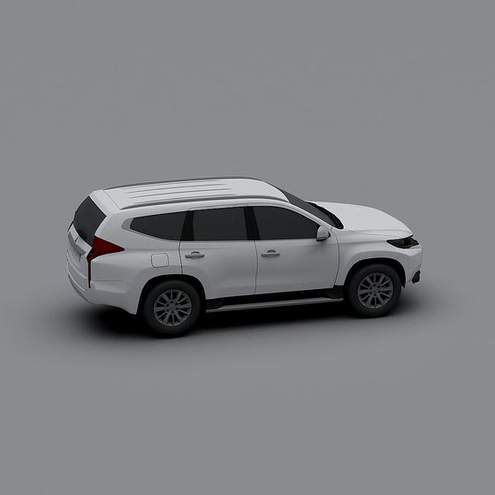 Stylish Low-Polygon SUV 3D Model for Urban Scenes