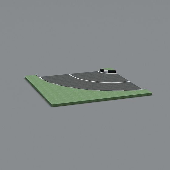 Curved Track 3D model