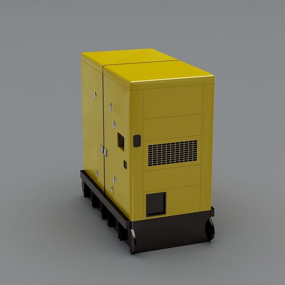 Stylish Low-Polygon Yellow Generator 3D model